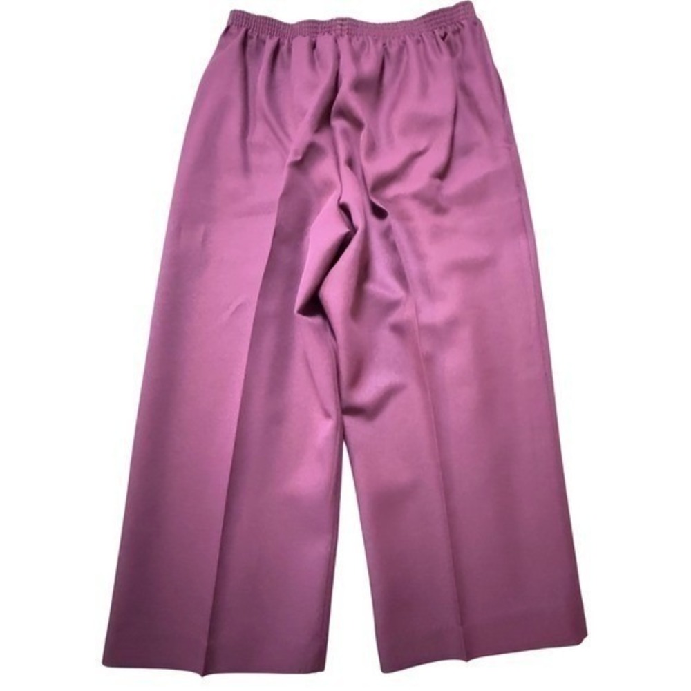 Alfred Dunner Petite Pull On Pants Women 16P Burgundy Plum